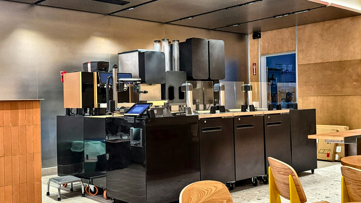 Full robotic bar unit installed on location